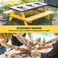 thumbnail image 6 of Independence Day Table Cloths for 5 Foot Rectangle Tables, 4th of July Patriotic Star Blue Red Flag Patio Waterproof Elastic Fitted Tablecloths, Washable Rectangular Table Cover for Camping, 6 of 8
