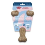 Benebone Puppy Wishbone Durable Dog Chew Toy for Gentle Chewers, Real Bacon, Medium