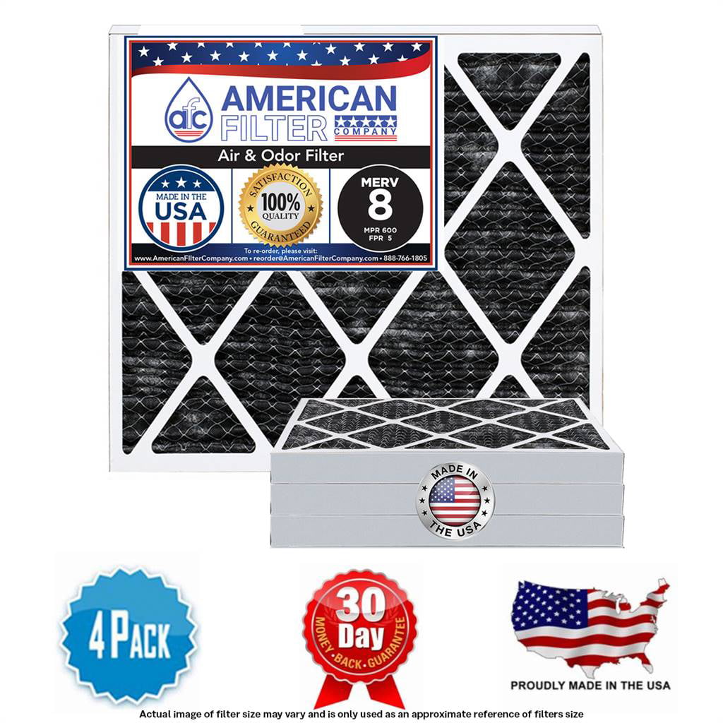 19x22x1 Furnace/AC Filter MERV 13 4 Packs Made in the USA by American Filter Company 