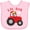 AD-Pink, variant on Inktastic Farmer Tractor Little Sis Girls Baby Bib