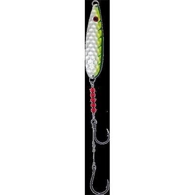 Fishing Super Strong Bucktail Viper Spoon, Green Mackerel & Beaded Size 7-0 & 9-0... by