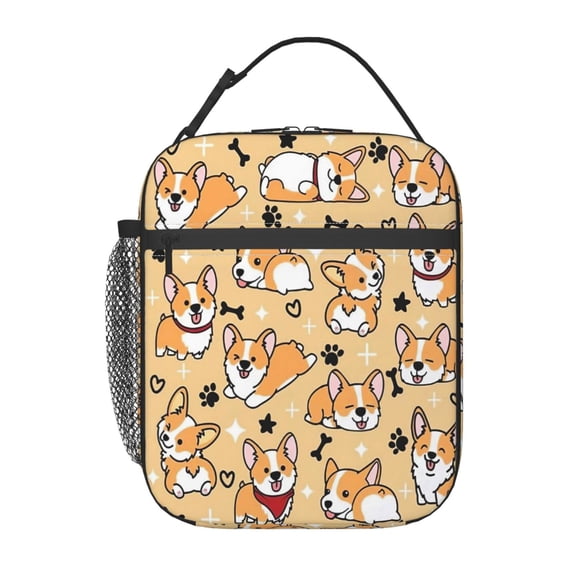 Cute Corgi Lunch Bag Portable Thermal Lunch Box for Men and Women