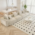 thumbnail image 2 of The Magic Home 4-Seater Modular Convertible Corduroy Sectional Sofa, Beige, 2 of 10