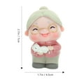 thumbnail image 2 of unbranded 1Ud Decorativa De Mujer Anciana Rosa Y Estable Para Pasteles Y Tartas, 2 of 8