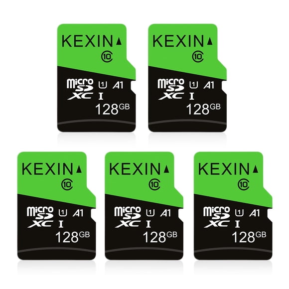 Tarjeta micro SD KEXIN de 128 GB, paquete de 5 con adaptador SD UHS-I C10 U1
