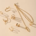 thumbnail image 5 of 7 pares de pendientes de cartílago falsos con orejas no perforadas, pendientes de hélice delicados, 5 of 5