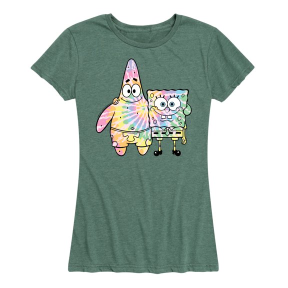 SpongeBob SquarePants - SpongeBob & Patrick Tie Dye - Women's Short Sleeve Graphic T-Shirt