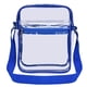 thumbnail image 5 of Qarigey Bolso de hombro transparente de PVC, bolso de almacenamiento cruzado impermeable, organizador de estuche informal, bolsas portátiles Azul 2piezas, 5 of 6