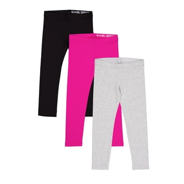 Wonder Nation Girls Kid Tough Leggings, 3-Pack, Sizes 4-18 & Plus