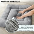 thumbnail image 5 of COSYJOY Plush Washable Dog Bed Ultra Soft Dog Crate Mat Kennel Pad Anti-Slip Pet Sleeping Bed for Small Medium Large Dogs,Gray 36" x 23", 5 of 13