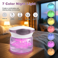thumbnail image 3 of Air Washer Aroma Diffuser Humidifier, 7 Color Night Light Essential Oils Aroma Fresher for Home, Office, Bedroom,Purple, 3 of 8
