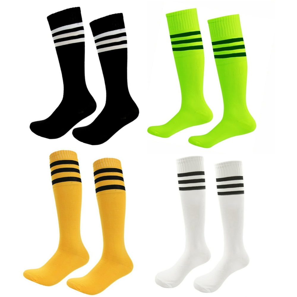 Fomann Kids Soccer Socks 4 Pack Boys Girls Cotton Team Socks Teens