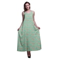 thumbnail image 1 of Bimba Robe Longue pour Femmes en Rayonne à Imprimé d'Oiseaux Chic Bohème d'Été Maxi de Plage - Moyen, 1 of 5