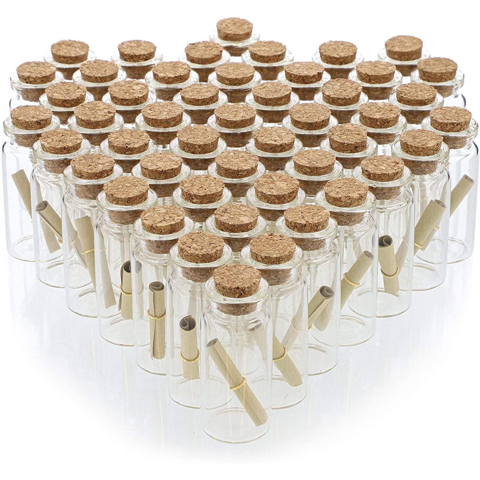 48 Pack Message in A Bottle Glass with Cork 10ml for Wedding Favors Candy DIY Crafts Decorations