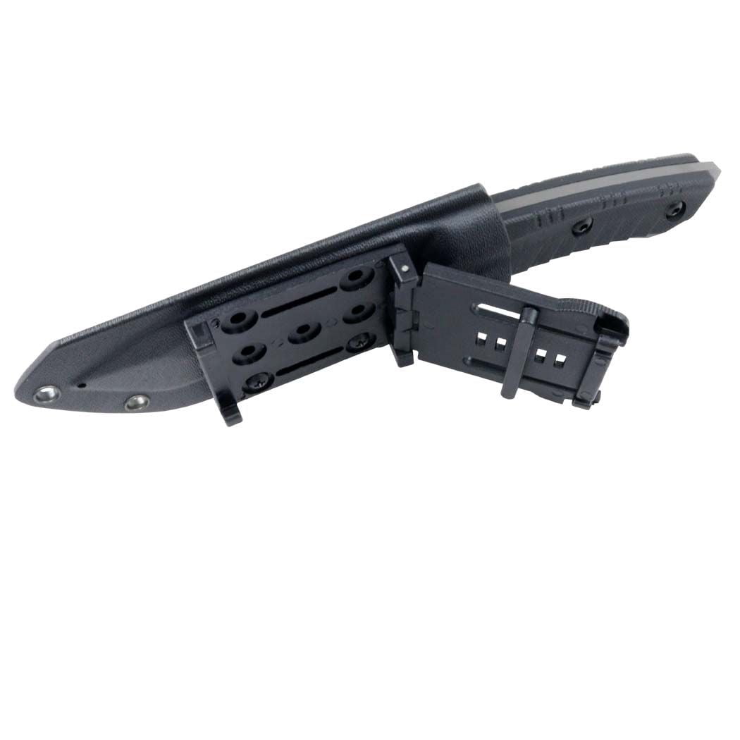 9" Full Tang Tactical Knife With ABS Plastic Sheath BLACK Filet Unisex Adult New