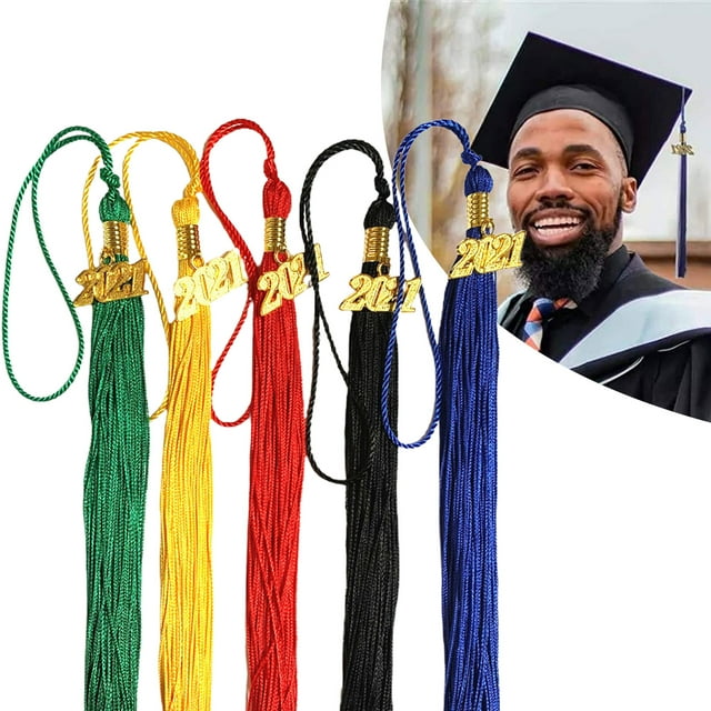 Visland 2Pcs Cap Tassel Decorative Universal Design 40cm Mortarboard Cap Decoration for Graduation