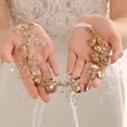 thumbnail image 6 of Miallo Elegant Antique Gold Leaf and Flower Hair Vine for Bridal and Bridesmaids, Vintage Style Crystal Headband for Prom and Party, Gift for Special Occasions, 6 of 7