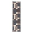 thumbnail image 2 of World Rug Gallery Modern Boxes Design Non-slip (Non-skid) Blue 22" x 84" Indoor Runner Rug, 2 of 3