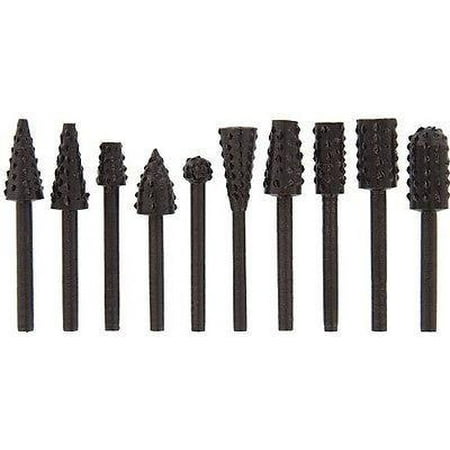 Mini Round Rotary Rasp Bit Set for Wood Carving with 1/8