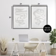 thumbnail image 3 of Stupell Industries Minimal Coiled Spirals 2 Piece Gray Framed Floater Canvas Set design by Vanna Lam, 31 x 21, 3 of 9