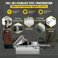 thumbnail image 3 of VEVOR 3L/7Lbs Commercial Horizontal Sausage Stuffer Maker Manual Sausage Filler with 4 Filling Nozzles Stainless Steel Sausage Stuffing Machine for Commercial & Home Use, 3 of 9