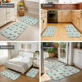 thumbnail image 4 of Highland Cow and Flower Print Bath Mat Set Of 2,Non-Slip Rug for Bathroom,Kitchen,Bedroom,Entrance, 30x17 and 23.5x15.7 Inches, 4 of 5