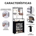 thumbnail image 3 of Perchero Zapatero Moderno Fasilyt Acero Inoxidable 5 Niveles Cubre Polvo, 3 of 5