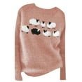 thumbnail image 4 of Aoiroe Womens Winter Clothes,Fall Basic Clothes 2025,Loose Cardigan,Christmas Sweatshirts For Women,Fair Isle Turtleneck Sweater Women,Sweatshirt For Women,Fall Sweaters,Pink,S, 4 of 4