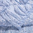 thumbnail image 3 of Fabric Queen Size Quilt Set with Pleated and Ruffled Details, Blue- Saltoro Sherpi, 3 of 4