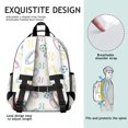 thumbnail image 5 of Football and Rugby White Pattern Cute School Backpack Bag for School with Padded Back and Adjustable Shoulder Straps 15.25"x11.5"x5.25", 5 of 5