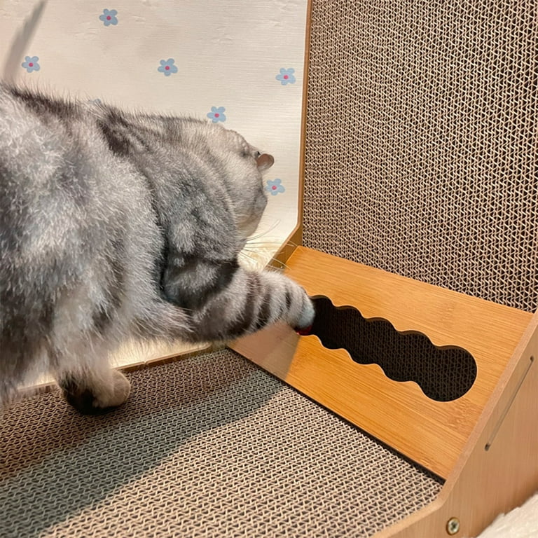 Nisrada Large L-Shaped Cat Scratcher: Inch, Wall Mounted