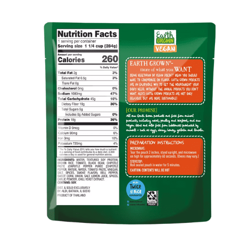 Earth Grown Southwest Burrito Bowl, 10 oz, 2-Pack