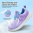 thumbnail image 3 of okilol Girls Shoes Slip on Kids Running Sneakers | Teen Child Youth Shoes. Machin Washable Light Purple Size 12.5 US Little Kid, 3 of 8