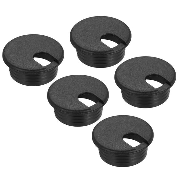 5 Pcs Desk Grommet 1.5 Inch,ABS Plastic Round Desk Hole Cover,38mm,Black
