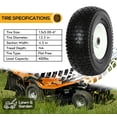 thumbnail image 3 of 1Autodepot 13x5-6 Flat Free Tire and Wheel, Set of 2, 3 of 6