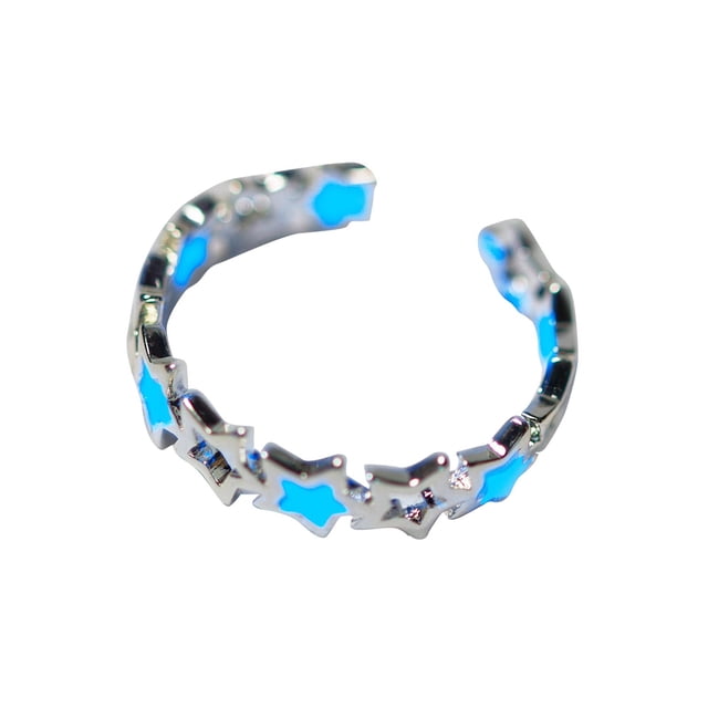 Apertura luminosa ajustable mujeres regalos de cumpleaños, estrella única, para fiesta jinwen Anillo de apertura