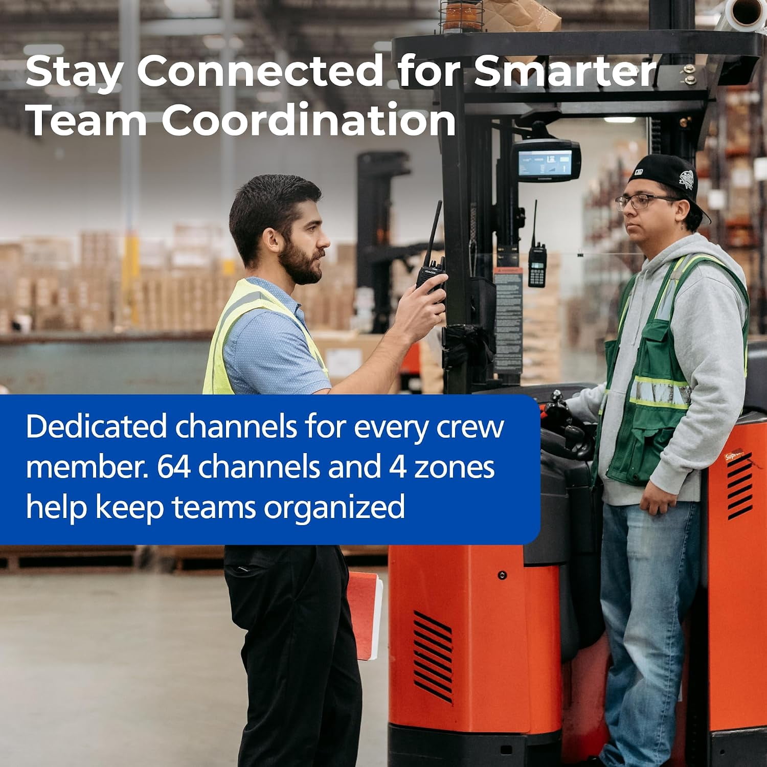 KENWOOD ProTalk NX-P1302AUK UHF Two-Way Business Radio, MIL-STD 810 & IP55, 64 Channels, Up to 250,000 Sq Ft Coverage, 15-Hr Battery, Upgradeable to Digital, for Warehouses & Job Sites