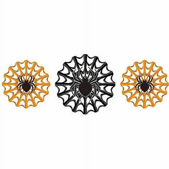 Halloween Tissue Paper Fans, 3-Pack