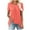 Orange, variant on Womens Short Sleeve Shirt Crewneck Tops Pleated Summer Tee Shirts Casual Solid Color Mock Two Piece Basic Blouses Orange