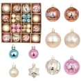 thumbnail image 2 of Christmas Tree Hanging Ornament Set,Assorted Shatterproof Plastic Holiday Baubles,Decorative Xmas Pendant For Wreath Window Fireplace Home Decor,Coffee Champagne Gold, 2 of 6