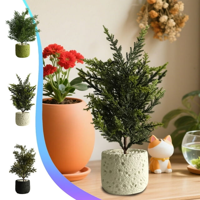 Plantas artificiales realistas para la decoración del hogar - Plantas artificiales en maceta para escritorios de oficina, salón y espacios interiores