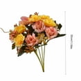 thumbnail image 3 of TZYUDK High-end Artificial Flowers Diamond Rose Artificial Flowers 5 Forks 10 Mini Roses Home Decoration Plastic Flowers Orange Plastic, 3 of 6