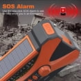 thumbnail image 3 of Solar Emergency Radio 10000mAh, Hand Crank, AM/FM/NOAA, SOS Alert, Flashlight, Reading Lamp, Phone Charger A, 3 of 6