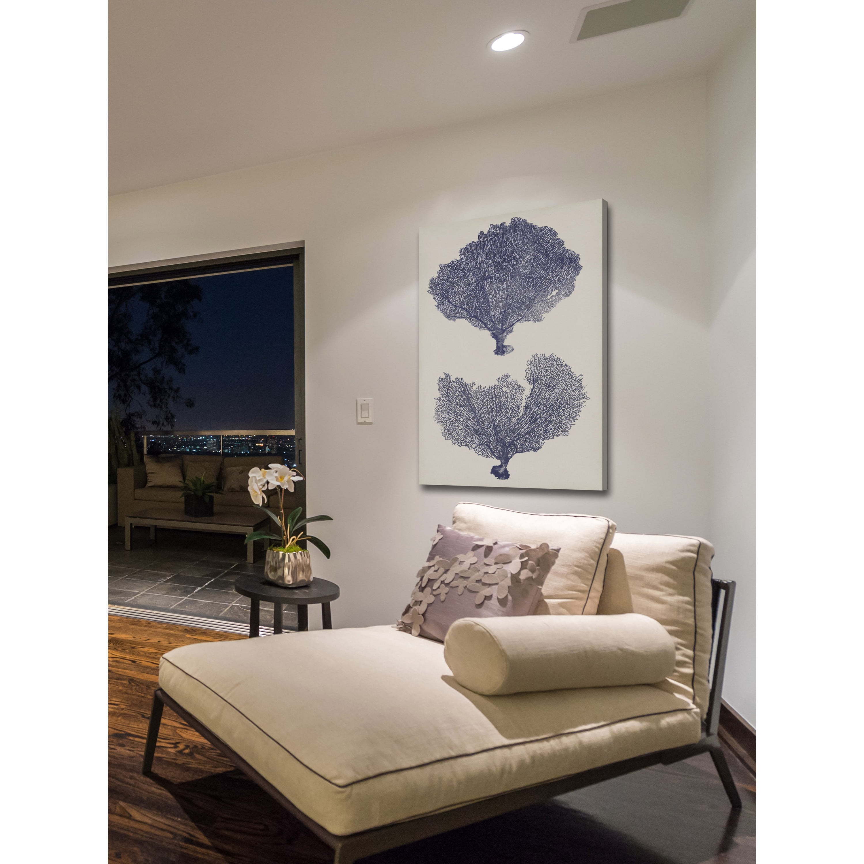 Marmont Hill "Indigo Seafans II" Painting Print on Wrapped Canvas