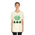 thumbnail image 4 of Let The Shenanigans Begin Leopard Shamrock Unisex Jersey Short Sleeve Tee, 4 of 10