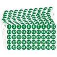 thumbnail image 1 of Number Stickers, Consecutive Number Stickers 1-50, 10 Sheets Round Number Labels, Green Small Number Stickers Vinyl Number Decals for Office, Classroom, Storage, Inventory, Indoor, Outdoor, 1 inch, 1 of 7