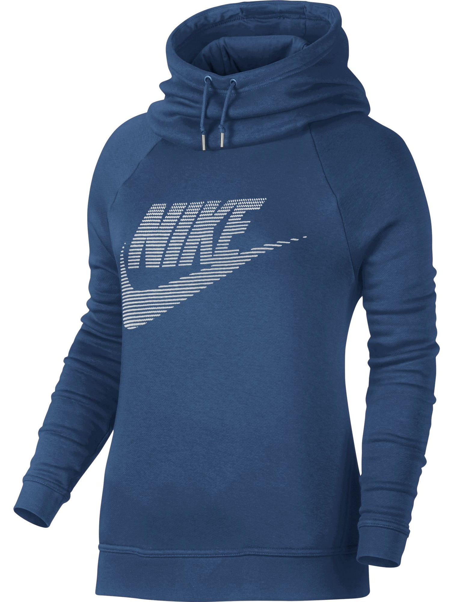 Nike Sports Wear Rally Funnel Neck Women's Warm Hoodie Graphic Blue  807292-423 - Walmart.com