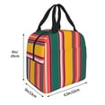 thumbnail image 2 of KLL Vertical Stripes Print Insulated Lunch Bag Women, Reusable Cute Tote Lunch Box for Adult & Men, Leakproof Cooler Lunch Bags for Work Office Travel Picnic, 2 of 5