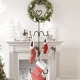 thumbnail image 3 of Christmas Stocking Holder Stand Decor 60" Black Wrought Iron Storage Portable Hat Coat Cloth 6 Hooks Hanger Stand Renovators Supply, 3 of 9