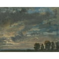thumbnail image 3 of Johan Christian Dahl 18x15 Black Modern Framed Museum Art Print Titled - Clouds in the Evening (1823), 3 of 5